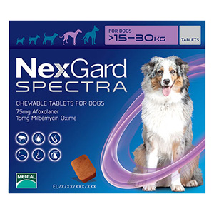 

Nexgard Spectra Tab Large Dog 33-66 Lbs Purple 3 Pack