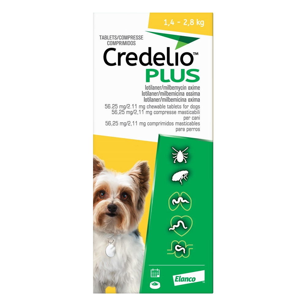 Credelio Plus For Extra Small Dog 1.4-2.8kg 6 Chews