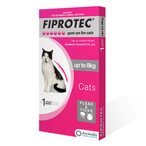 Fiprotec Spot -On For Cats Upto 17.6lbs (Pink) 1 Pack