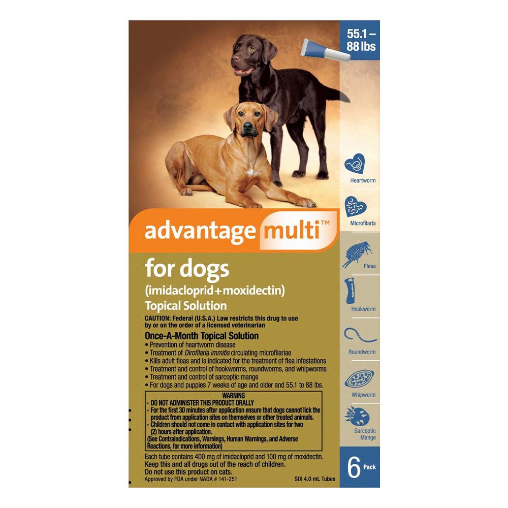 Advantage Multi (Advocate) Extra Large Dogs 55.1-88 Lbs (Blue) 12 Doses