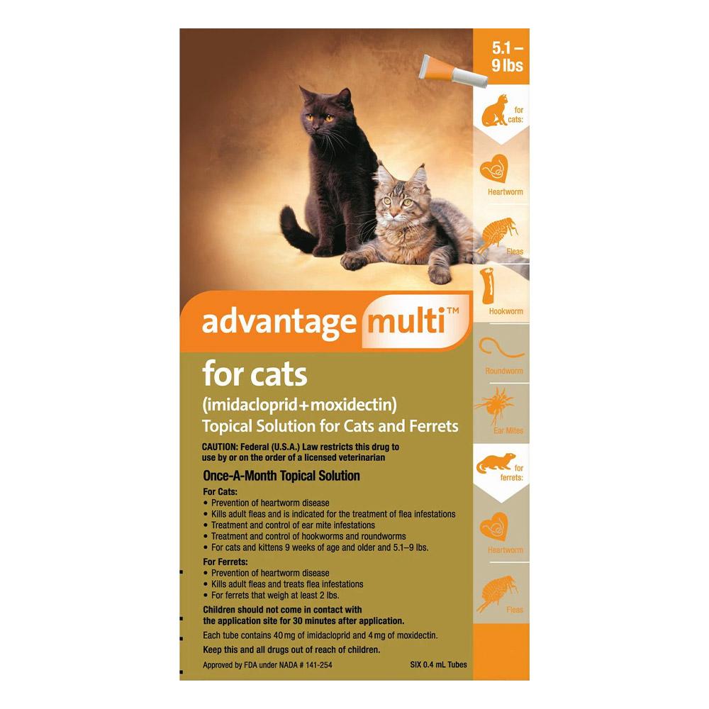 Advantage Multi (Advocate) Kittens & Small Cats Up To 10lbs (Orange) 12 Doses