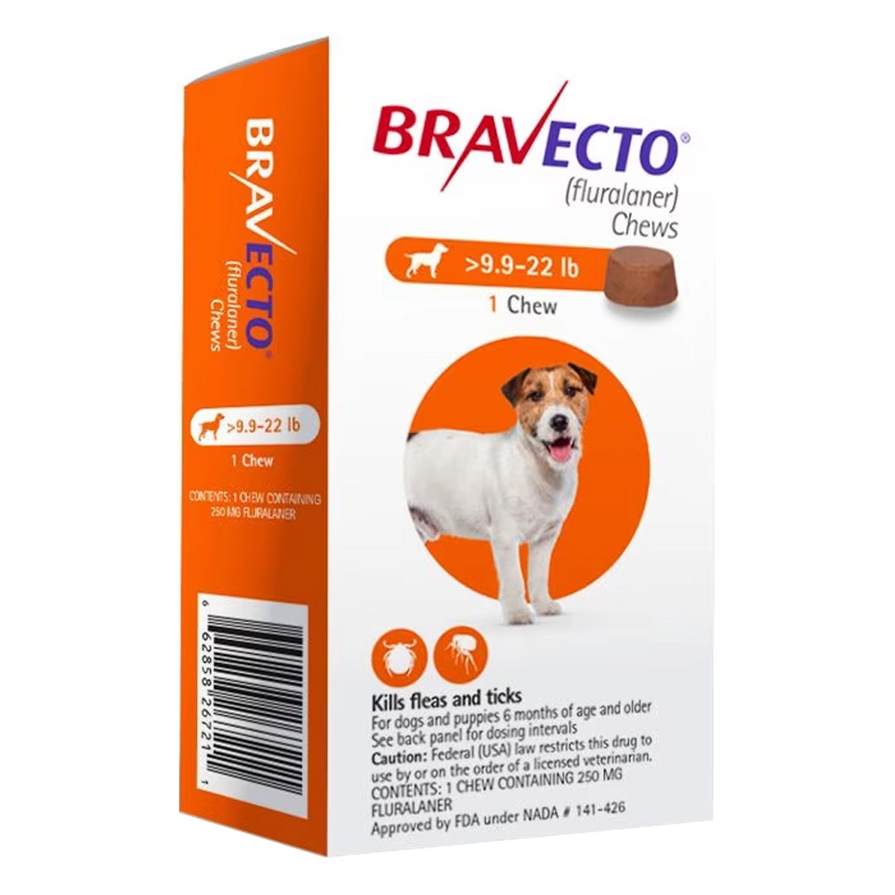 Buy Bravecto For Small Dogs 9.9-22lbs (Orange) - Free Shipping