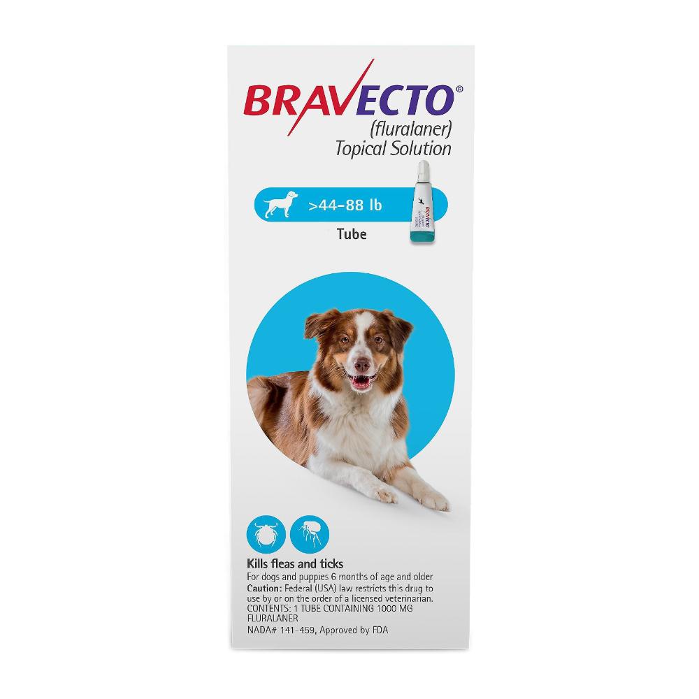 Bravecto Topical For Large Dogs (44 - 88 Lbs) Blue 1 Dose