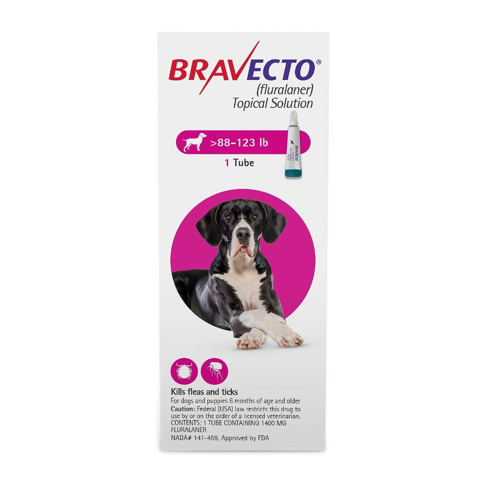Bravecto Topical For X-Large Dogs (Above 88 Lbs) Pink 1 Dose