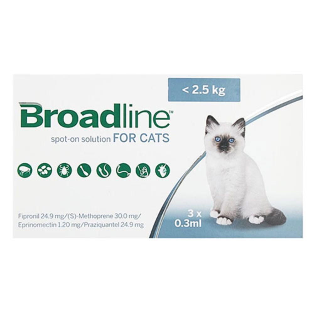 Broadline Spot-On Solution For Small Cats Up To 5.5 Lbs 3 Pack