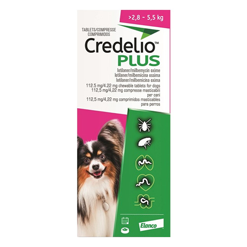 Credelio Plus For Small Dog 2.8-5.5kg 6 Chews