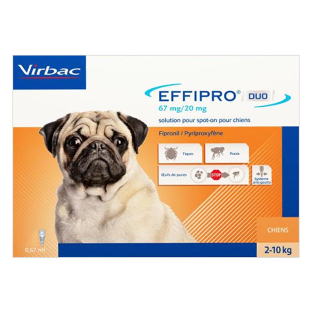 Effipro Duo Spot-On For Small Dogs Up To 22 Lbs 12 Pack