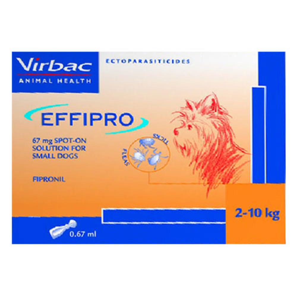 Effipro Spot-On Solution For Small Dogs Up To 22 Lbs 4 Pack