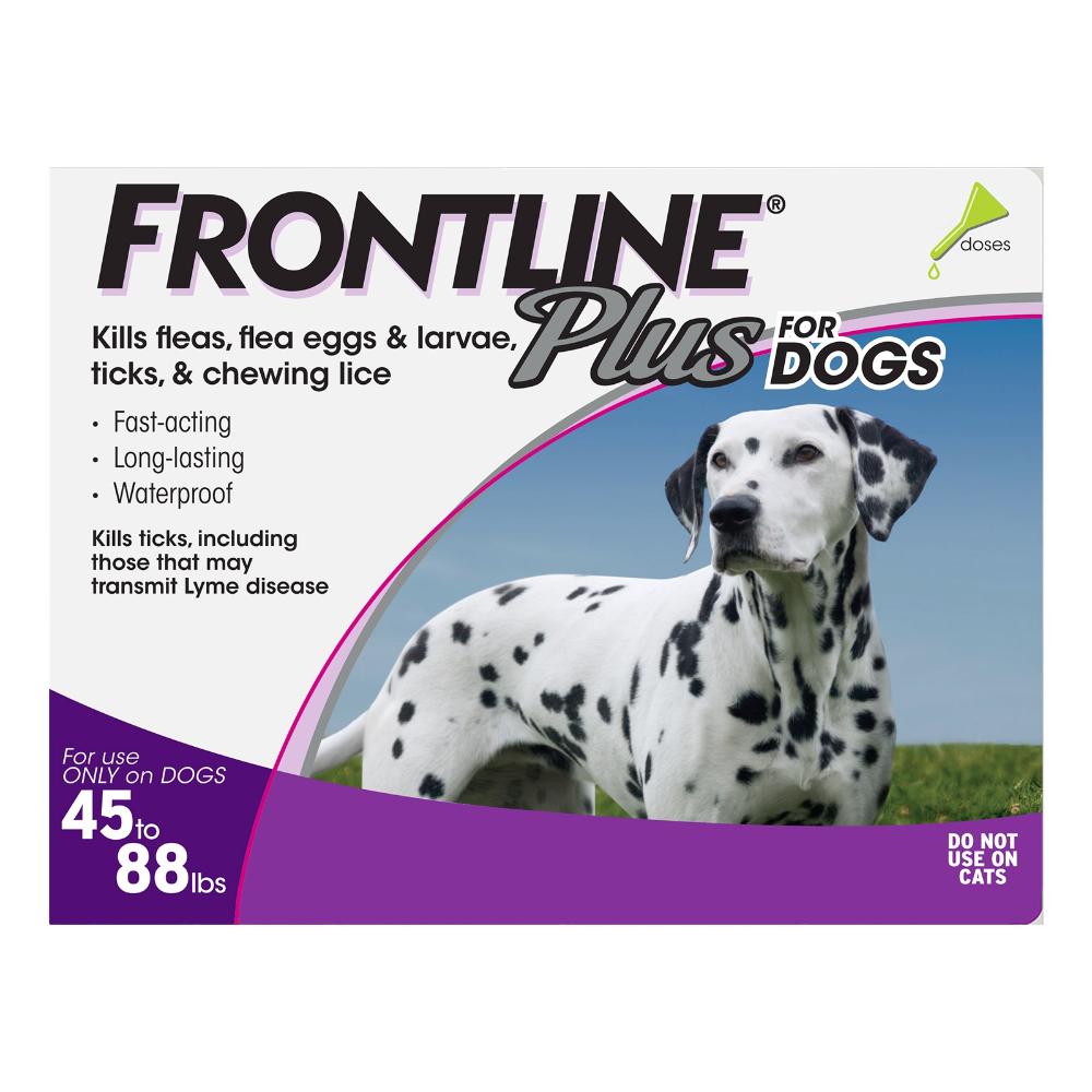 Frontline Plus Large Dogs 45-88 Lbs (Purple) 12 Doses