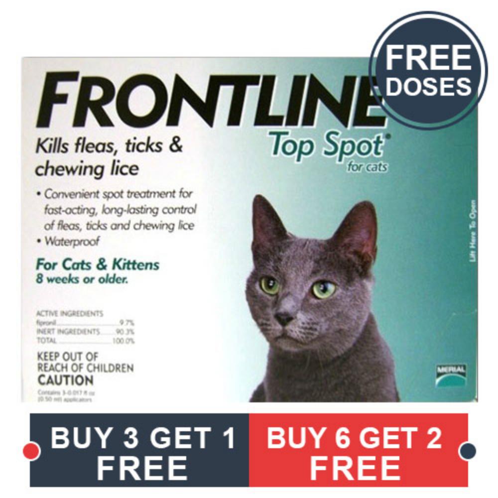 Frontline Top Spot Cats (Green) 6 + 2 Pipette Free