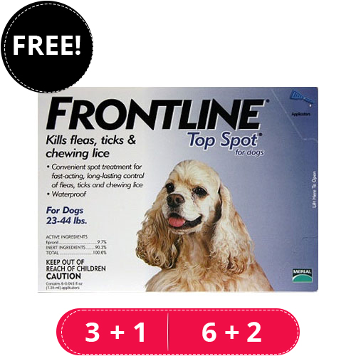 UPC 891962001026 product image for Frontline Top Spot Medium Dogs 23-44lbs (Blue) 3 Pipette + 1 Free | upcitemdb.com