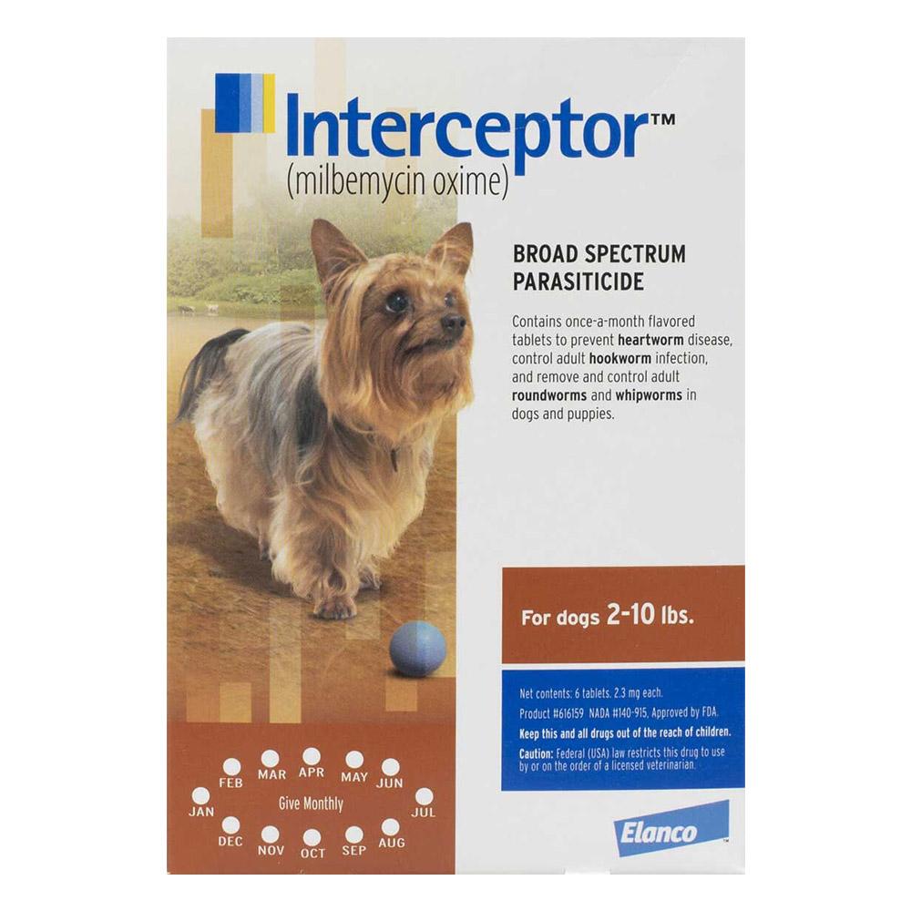 Interceptor For Very Small Dogs 2-10 Lbs (Brown) 6 Chews
