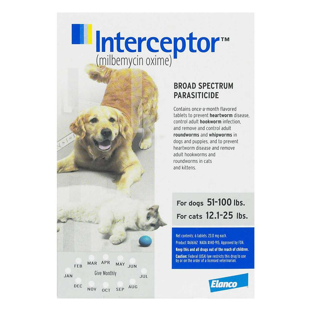 Interceptor For Large Dogs 51-100 Lbs (White) 3 Chews
