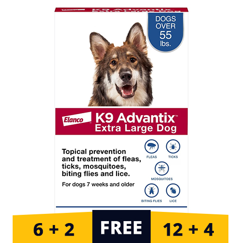 Buy K9 Advantix Extra Large Dogs Over 55 Lbs (Blue) - Free Shipping