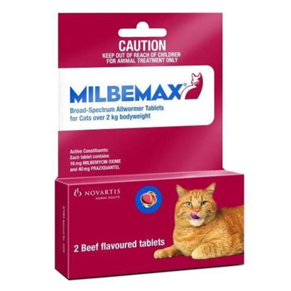 Milbemax Cats 4lbs - 17lbs (2kg-8kg) 2 Tablets