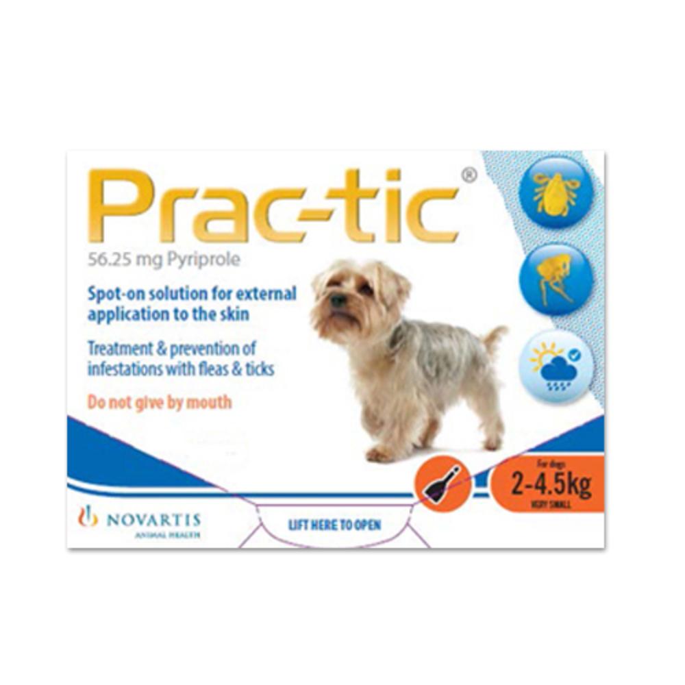 Prac-Tic Spot On For Very Small Dog: 4.5-10 Lbs (Orange) 6 Pack