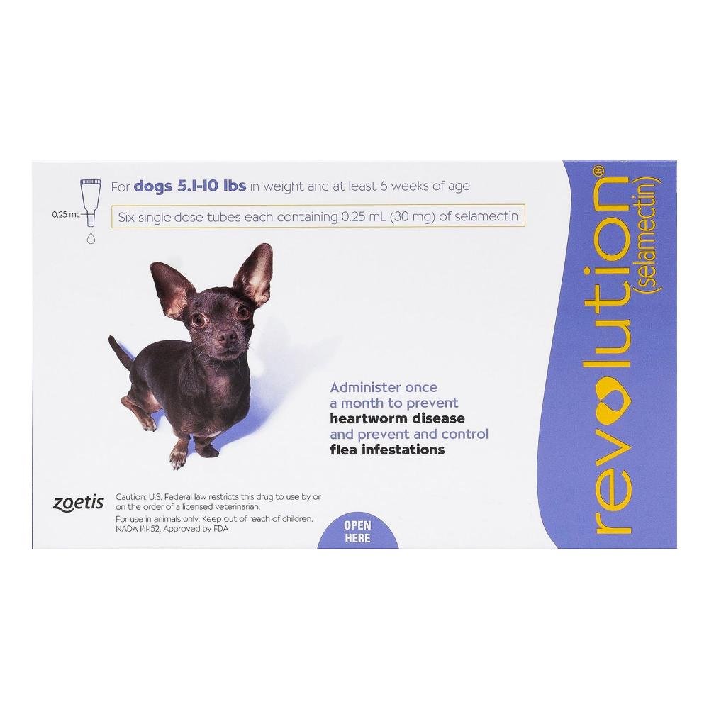 Revolution Very Small Dogs 5.1-10 Lbs (Purple) 12 Doses