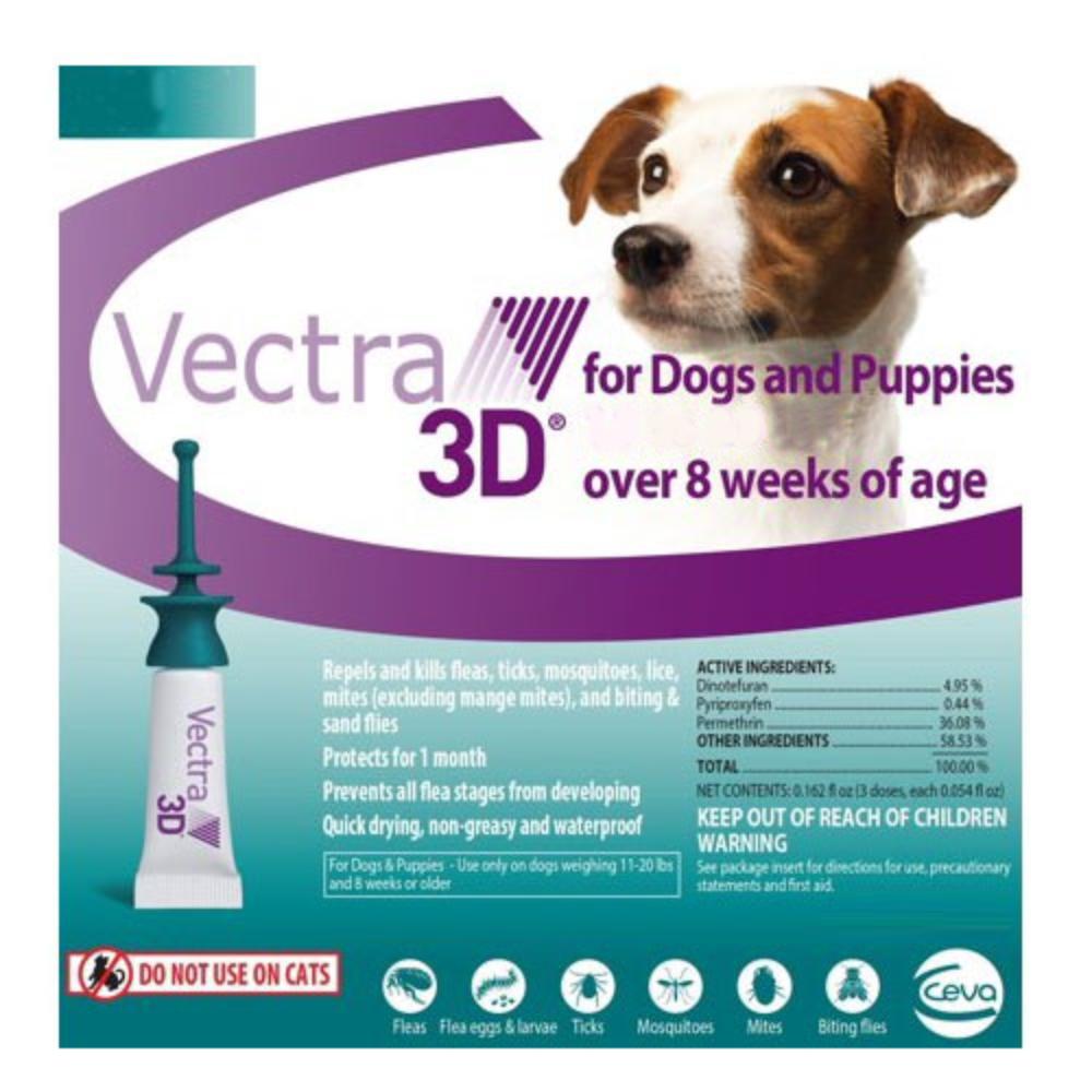 Vectra 3d For Small Dogs 8-22lbs 12 Doses